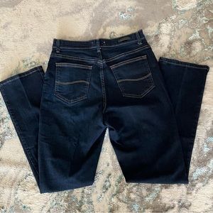 Lee Relaxed Fit Dark Denim Ladies Jeans Size 6 Medium